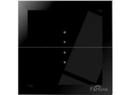 F&F F&F GS2-STR-3-B dotykové tlačítko pro rolety, skleněné, 1,5 A, 85-265 V AC, černé