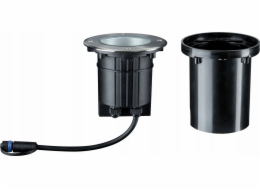 Paulmann Plug & Shine podlahové svítidlo, nastavitelné 20 stupňů 6W 3000K 428lm IP67 24V stříbrné/kovové
