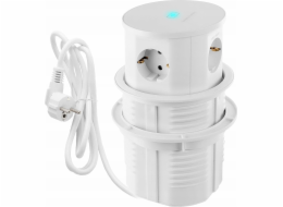 Spacetronik Kulatá stolní zásuvka Spacetronik SPS-R3D6W V2