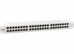 Equip Equip patchpanel 48x RJ45 Cat6A 19 FTP 1HE Premium, světle šedý