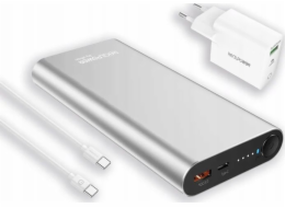Realpower Powerbanka RealPower Powerbank PB-20000PD Pro Set stříbrná 20 000 mAh