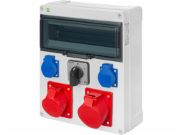 NASIELSK Stavební rozvodnice Elektro-Plast Nasielsk RS 6242-00 přisazená 8-modulová 2x2P+Z, 2x3P+N+Z 32A šedá