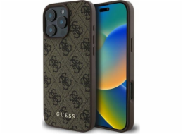 Guess Guess GUHCP16LG4GFBR Tvrdý kryt pro iPhone 16 Pro 6.3 hnědý/hnědý 4G Classic