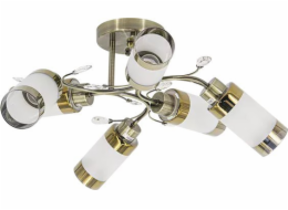 Mdeco Stropní lampa Glamorous ELM8267/6 21QG do jídelny mosaz