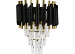 Mdeco Elem Toledo 6260/1 TR BL nástěnná lampa nástěnná lampa 1x60W E27 zlatá/černá