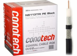 Conotech CONOTECH NS-113 Trishield PE černý kabel s krabičkou 300 m