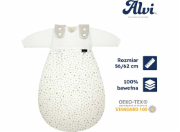 Alvi ALVI Baby-Mäxchen, 3dílný spací pytel Jersey Aqua Dot 56/62