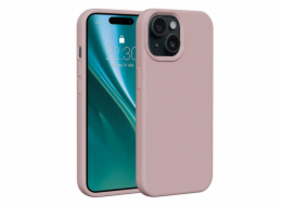 Silikonové TPU pouzdro Etteri pro iPhone 15 světle růžové