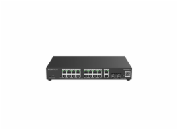 Ruijie Networks RG-ES220GS-P síťový přepínač Řízený L2 Gigabit Ethernet (10/100/1000) Podpora napájení po Ethernetu (PoE) Černá