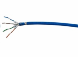 FTP kabel PlanetElite, Cat6A, drát, 4pár LS0H, Dca, stíněný, modrý, 500m