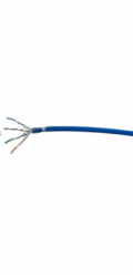 FTP kabel PlanetElite, Cat6A, drát, 4pár LS0H, Dca, stíněný, modrý, 500m