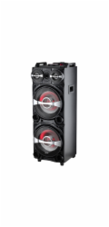 Reproduktor AKAI, DJ-222, přenosný, párty, FM, dálkové ovládání, LED světelné efekty, USB, 100 W RMS