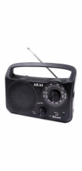 Rádio AKAI, APR-85BT, přenosné, Bluetooth, USB, AM/FM rádio, 240V nebo baterie 4xUM2