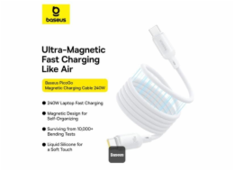 Kabel Baseus PicoGo magnetic USB-C/USB-C 1m 240W bílý