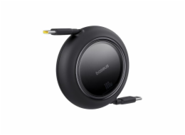 Navíjecí kabel Baseus Free2Pull USB-C/USB-C s nastavitelnou délkou až 1m 100W černý