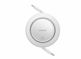 Navíjecí kabel Baseus Free2Pull USB-C/USB-C s nastavitelnou délkou až 1m 100W bílý