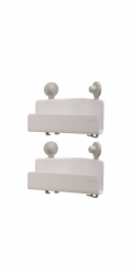 Joseph Joseph EasyStore 2-piece White Corner Shower Shelf Set