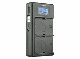 Nabíječka Jupio Jupio USB Dedicated Duo Charger LCD for Sony NP-FM50, NP-F550/F750/F970 