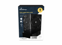 Obal na 2 DVD 14mm černý - 5 ks