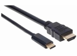 Manhattan kabel USB-C na HDMI, 2m, černá