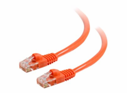 C2G Cat5e Booted Unshielded (UTP) Network Patch Cable - Patch kabel - RJ-45 (M) do RJ-45 (M) - 1 m - UTP - CAT 5e - lisovaný, provedení bez hrbolků, licna - oranžová