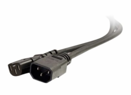 C2G 250 Volt Hot Condition Power Cord Extension - Prodlužovací šňůra - IEC 60320 C15 do IEC 60320 C14 - AC 250 V - 2 m - lisovaný - černá