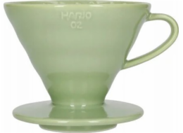 Hario Hario Keramický nálevník V60-02 Tlumeně zelený