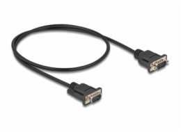 Delock - Sériový kabel - DB-9 (M) s maticemi do DB-9 (M) s šrouby - 300 V - 50 cm - úzký konektor - cerná
