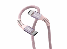 Verbatim USB-C->C magnetický kabel Sync & Charge 100W růžový