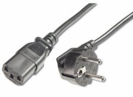 PREMIUMCORD Kabel napájecí 230V/10A, zahnutá vidlice,  2m