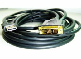 GEMBIRD Kabel HDMI-DVI 3m, M/M stíněný, zlacené kontakty