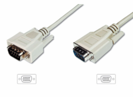 Digitus Monitor kabel, VGA, stíněný, béžový AWG28, měď, 1,8m