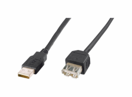 Digitus USB kabel prodlužovací A-A, 1.8m, černý