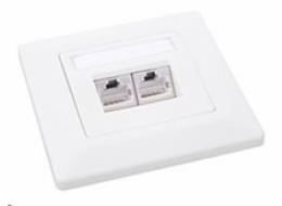 Solarix Zásuvka CAT6 STP 2 x RJ45 pod omítku bílá SX9-2-6-STP-WH