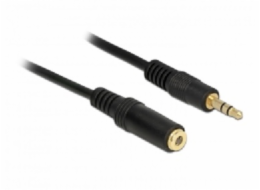 Delock - Prodlužovací šňůra audio - mini-phone stereo 3.5 mm se zdířkami (female) do mini-phone stereo 3.5 mm s piny (male) - 2 m - černá