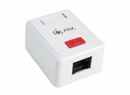 Zásuvka Solarix CAT5E UTP 1 x RJ45 na omítku bílá
