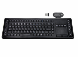 SK310-WL Průmyslová silikonová bezdrátová klávesnice s touchpadem, CZ, USB, IP68