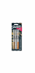 1x3 Sharpie Metallic Marker F Gold/Silver/Bronze
