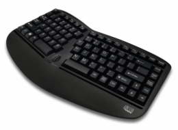 Adesso WKB-1150CB/ bezdrátový set 2,4GHz/ mini/ multimedia/ ergo/ scroll kolečko na kláv./ myš 800,1200,1600DPI /