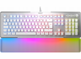 ROCCAT Vulcan II Max, herní klávesnice, Red Switch, RGB LED, US layout, bílá