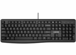 Canyon KB-50 CNE-CKEY5-CS CANYON drátová klávesnice KB-50, USB, nízký zdvih, tenký design, chocolate key cap
