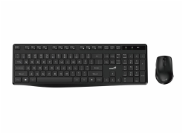 GENIUS KM-8206S/ bezdrátový set 2,4GHz/ multimediální/ tichá/ USB/ černá/ CZ+SK layout