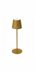 Platinet Stolní lampa STOLNÍ RESTAURAČNÍ LAMPA PLATINET BAROVE LAMPA VODĚODOLNÁ REGULACE IP44 DOBÍJECÍ ZLATÁ [45927]