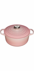 Le Creuset Signature Cast Iron Round Casserole 24cm shell pink