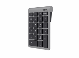 Trust Xalas Wireless numpad/Bezdrátová USB/Stříbrná