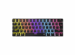 White Shark herní mechanická klávesnice ASHIKO 2 Black, US layout, modrý switch