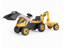 Šlapací traktor Smoby Builder Max s bagrem a vozíkem