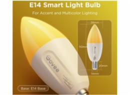 Govee Smart žárovka RGBWW 5W-50W 450lm E14 Long Life 2ks Matter