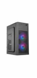 EUROCASE skříň ML N6-530B, ATX, 2x USB-A, 1x USB-C, 2x 120mm ARGB Fan, černá