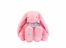 Doudou Plyšový králík XXL s šátkem růžový 50 cm